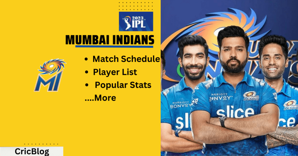 Mumbai Indians (MI) IPL Team 2023: Matches Schedule, Player List ...