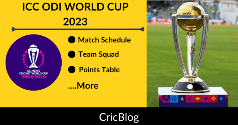 ODI WORLD CUP 2023